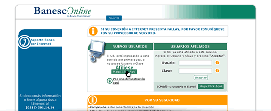 Ver imagen de los resultados de banesconline