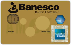 Tarjeta de Crédito Banesco American Express Dorada